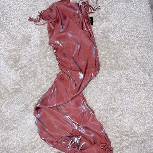 NWT Pretty Little Thing Pink Metallic Dress Size 0